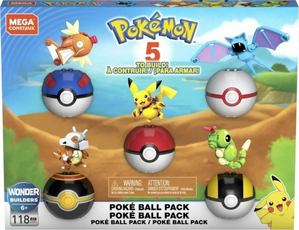 Mattel MEGA CONSTRUX Pokemon - Poke ball 5-pack GHP85 /4